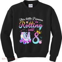 Roller Skate 8th Birthday 8 Year Old Girl Party Outfit Kids Sweatshirt thumb 0