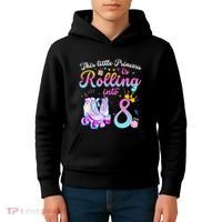 Roller Skate 8th Birthday 8 Year Old Girl Party Outfit Kids Hoodie thumb 4
