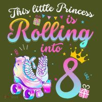 Roller Skate 8th Birthday 8 Year Old Girl Party Outfit The Baniff Cuffed Pom Beanie thumb 2