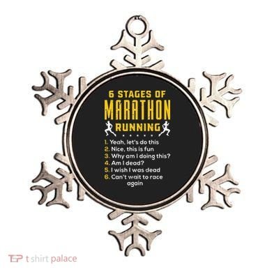 Runner Sport Athlete 6 Stages Of Marathon Running Ornament