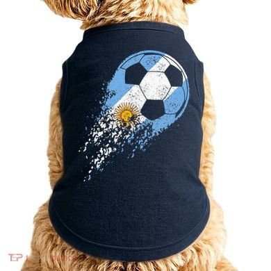 retro Soccer Argentinian Flag Pride Soccer Player Doggie Tank