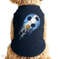 retro Soccer Argentinian Flag Pride Soccer Player Doggie Tank thumb 0