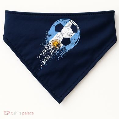 retro Soccer Argentinian Flag Pride Soccer Player USA-Made Doggie Bandana