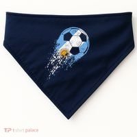 retro Soccer Argentinian Flag Pride Soccer Player USA-Made Doggie Bandana thumb 0
