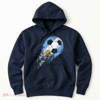 retro Soccer Argentinian Flag Pride Soccer Player Hoodie thumb 0