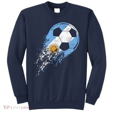 retro Soccer Argentinian Flag Pride Soccer Player Sweatshirt