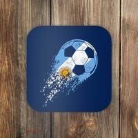 retro Soccer Argentinian Flag Pride Soccer Player Coaster thumb 0