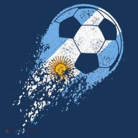 retro Soccer Argentinian Flag Pride Soccer Player Mousepad thumb 1