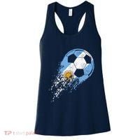 retro Soccer Argentinian Flag Pride Soccer Player Women's Tank Top thumb 0