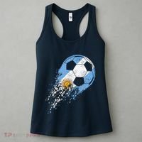 retro Soccer Argentinian Flag Pride Soccer Player Women's Tank Top thumb 3