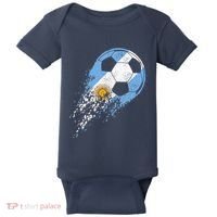 retro Soccer Argentinian Flag Pride Soccer Player Baby Bodysuit thumb 0