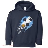 retro Soccer Argentinian Flag Pride Soccer Player Toddler Hoodie thumb 0