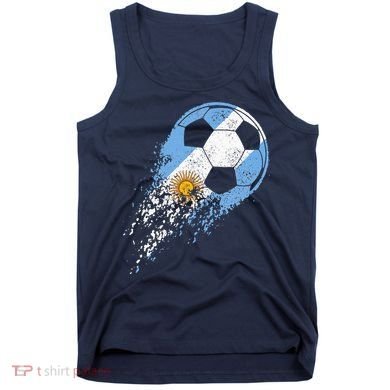 retro Soccer Argentinian Flag Pride Soccer Player Tank Top