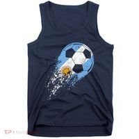retro Soccer Argentinian Flag Pride Soccer Player Tank Top thumb 0