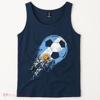 retro Soccer Argentinian Flag Pride Soccer Player Tank Top thumb 2