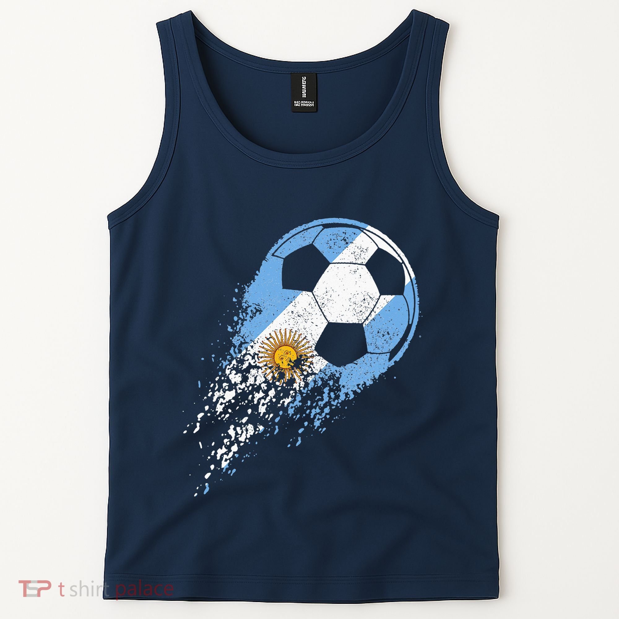 retro Soccer Argentinian Flag Pride Soccer Player Tank Top