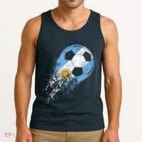 retro Soccer Argentinian Flag Pride Soccer Player Tank Top thumb 3