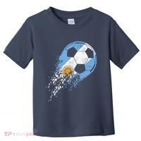 retro Soccer Argentinian Flag Pride Soccer Player Toddler T-Shirt thumb 0