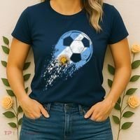 retro Soccer Argentinian Flag Pride Soccer Player Women's T-Shirt thumb 2
