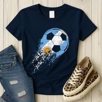 retro Soccer Argentinian Flag Pride Soccer Player Women's T-Shirt thumb 3