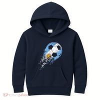 retro Soccer Argentinian Flag Pride Soccer Player Kids Hoodie thumb 0