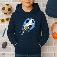 retro Soccer Argentinian Flag Pride Soccer Player Kids Hoodie thumb 2