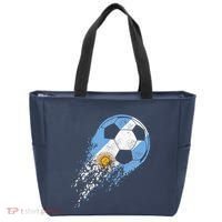 retro Soccer Argentinian Flag Pride Soccer Player Tote Bag thumb 0