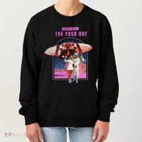 Retro Space Astronaut Couple Funny Women's Sweatshirt thumb 0