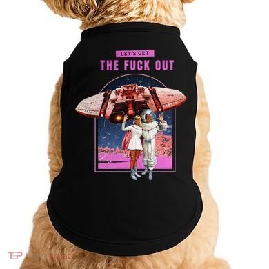 Retro Space Astronaut Couple Funny Doggie Tank