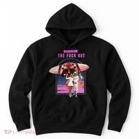 Retro Space Astronaut Couple Funny Hoodie thumb 0