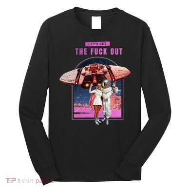 Retro Space Astronaut Couple Funny Long Sleeve Shirt