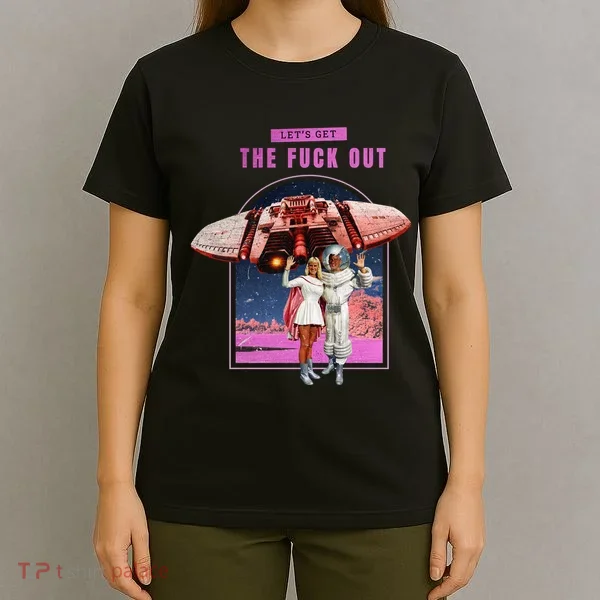 Retro Space Astronaut Couple Funny T-Shirt