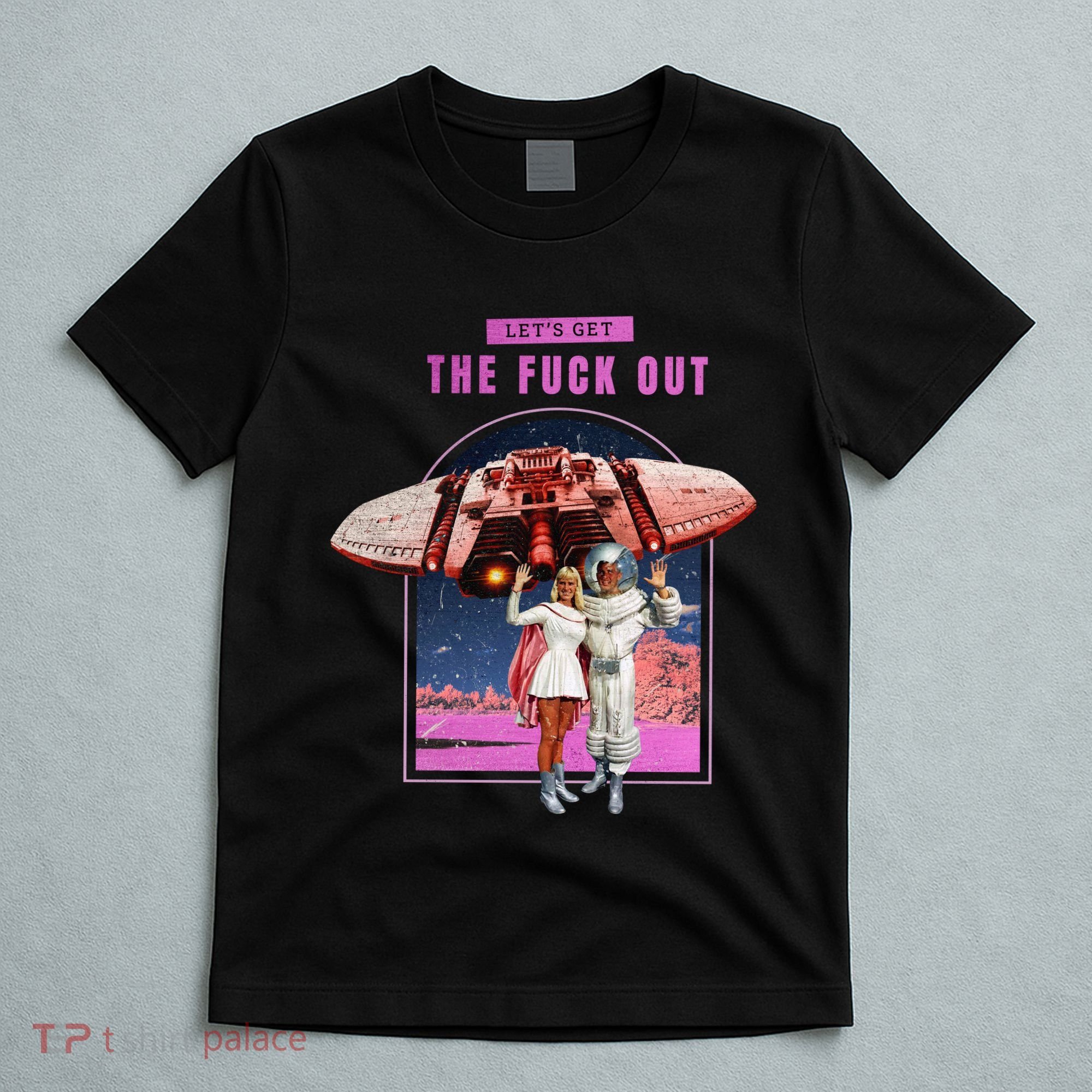 Retro Space Astronaut Couple Funny T-Shirt