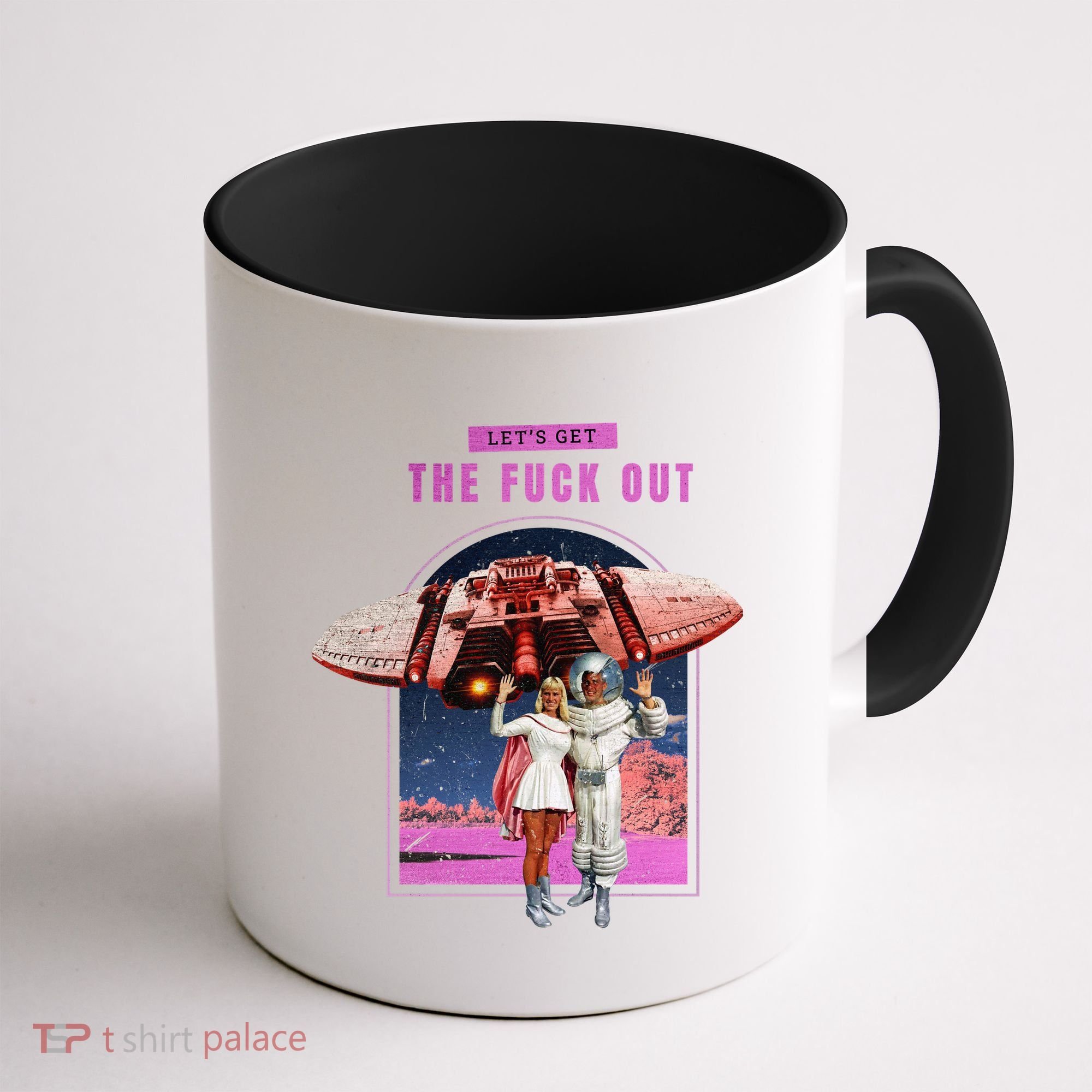 Retro Space Astronaut Couple Funny Coffee Mug