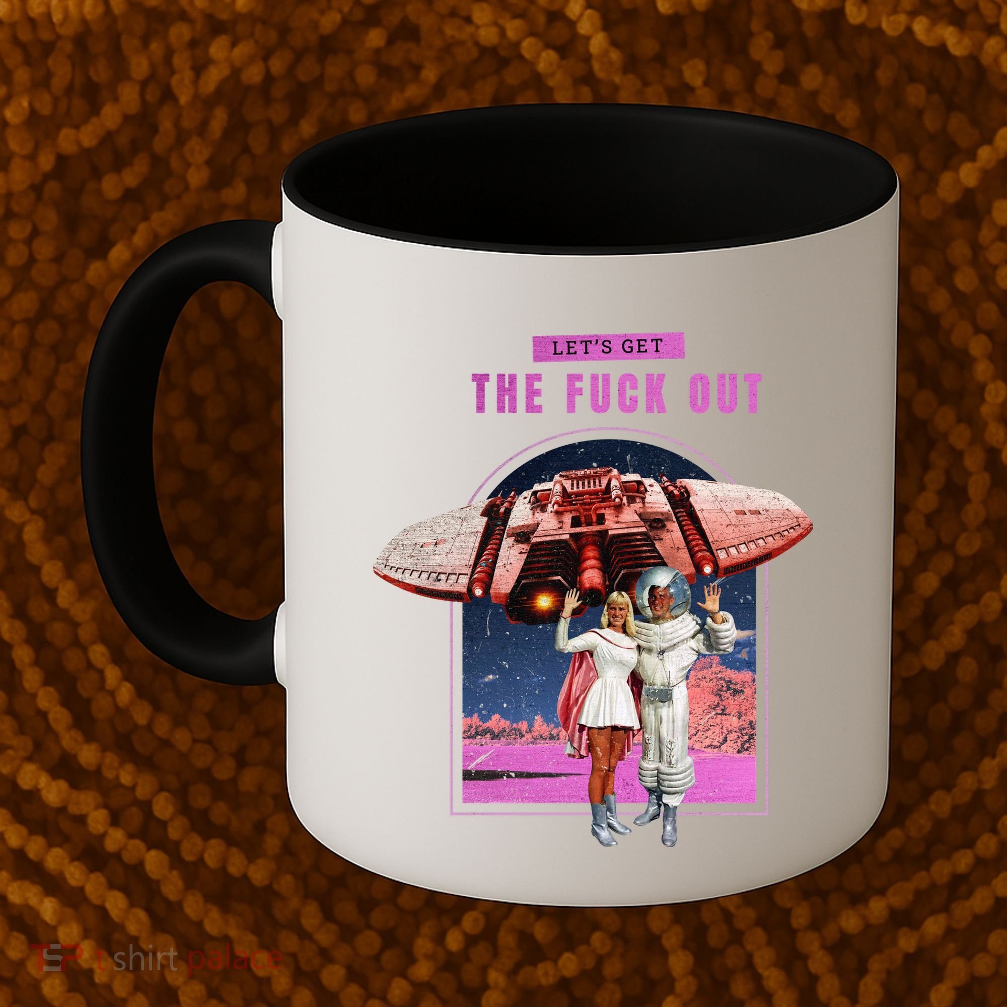 Retro Space Astronaut Couple Funny Coffee Mug