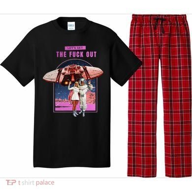 Retro Space Astronaut Couple Funny Pajama Set