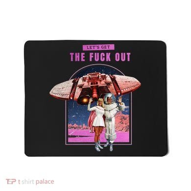 Retro Space Astronaut Couple Funny Mousepad