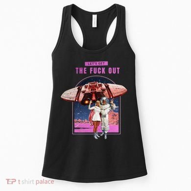 Retro Space Astronaut Couple Funny Women's Tank Top