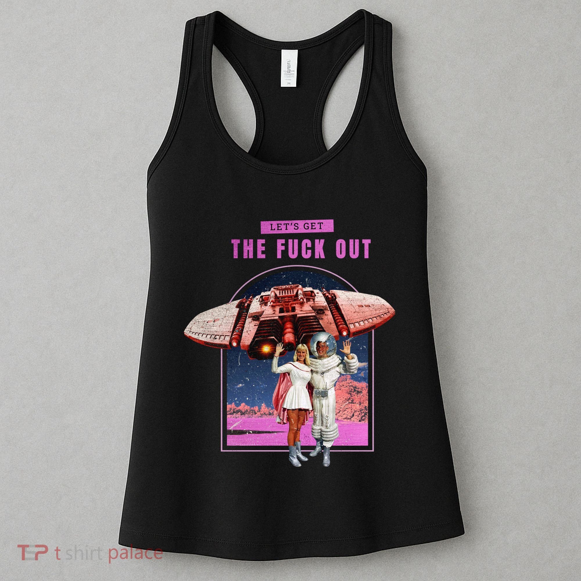 Retro Space Astronaut Couple Funny Women's Tank Top