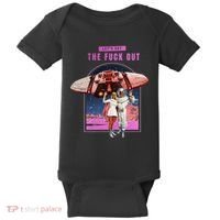 Retro Space Astronaut Couple Funny Baby Bodysuit thumb 0