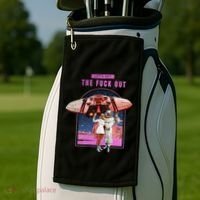 Retro Space Astronaut Couple Funny Golf Towel thumb 2