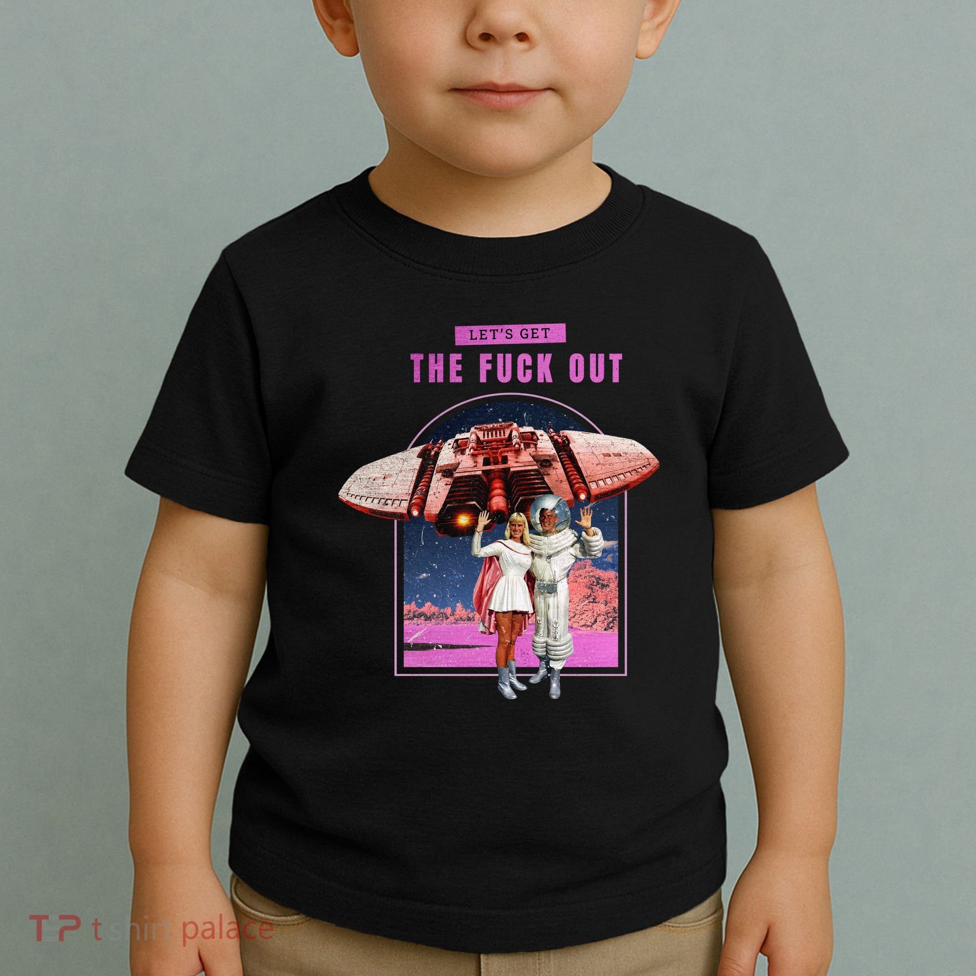 Retro Space Astronaut Couple Funny Toddler T-Shirt