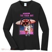 Retro Space Astronaut Couple Funny Women's Long Sleeve Shirt thumb 0