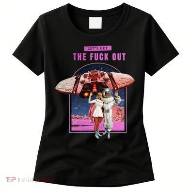 Retro Space Astronaut Couple Funny Women's T-Shirt