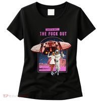 Retro Space Astronaut Couple Funny Women's T-Shirt thumb 0