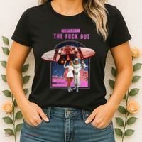 Retro Space Astronaut Couple Funny Women's T-Shirt thumb 2