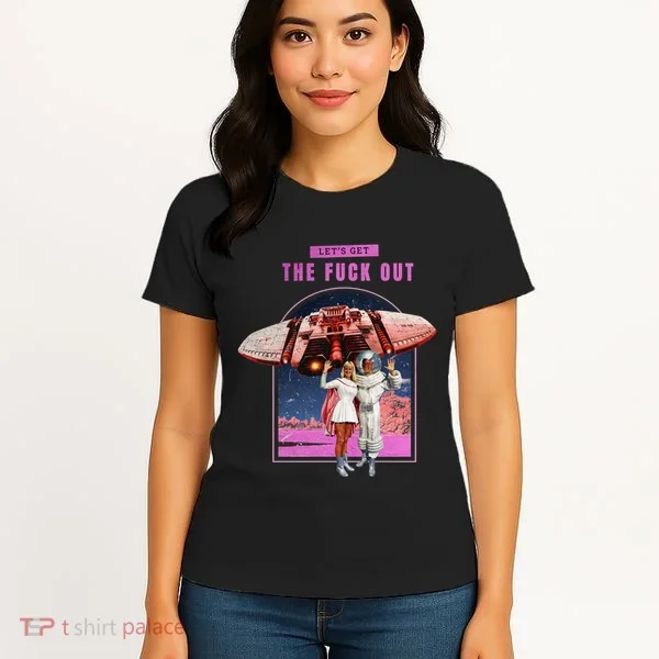 Retro Space Astronaut Couple Funny Women's T-Shirt