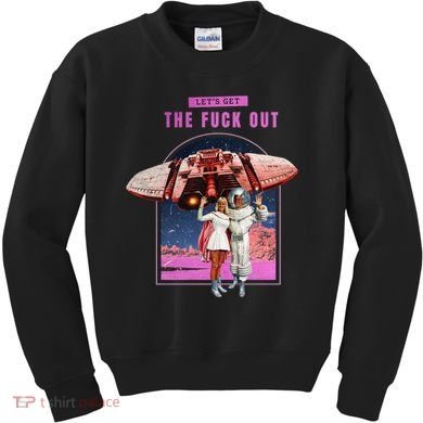 Retro Space Astronaut Couple Funny Kids Sweatshirt