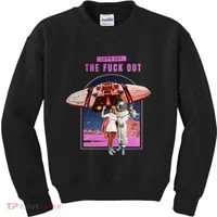 Retro Space Astronaut Couple Funny Kids Sweatshirt thumb 0