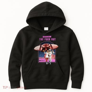 Retro Space Astronaut Couple Funny Kids Hoodie